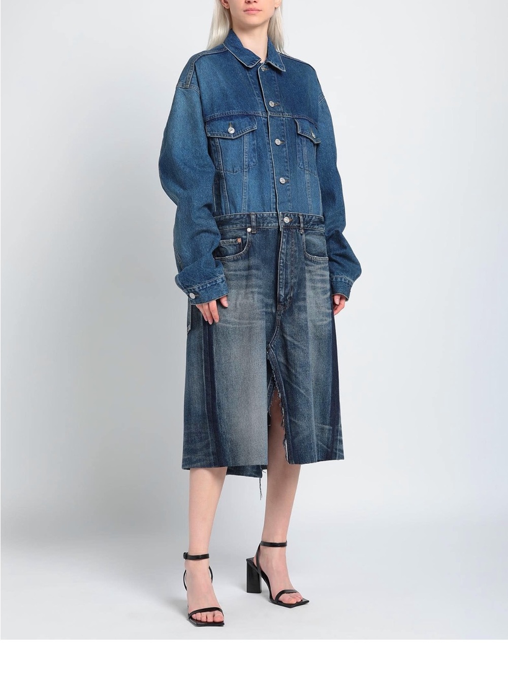 NWT Balenciaga Denim Midi Skirt Jeans